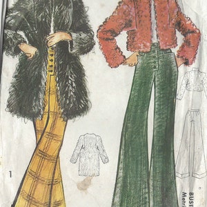 1970s Vintage Sewing Pattern B34-36-38-40 PANTS & COAT (R699) By Maudella 5794