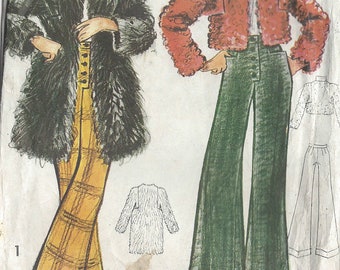 1970s Vintage Sewing Pattern B34-36-38-40 PANTS & COAT (R699) By Maudella 5794