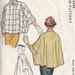 Patron De Couture Vintage McCalls 8390 - Cape Coatee Années 1950 Taille B32-34