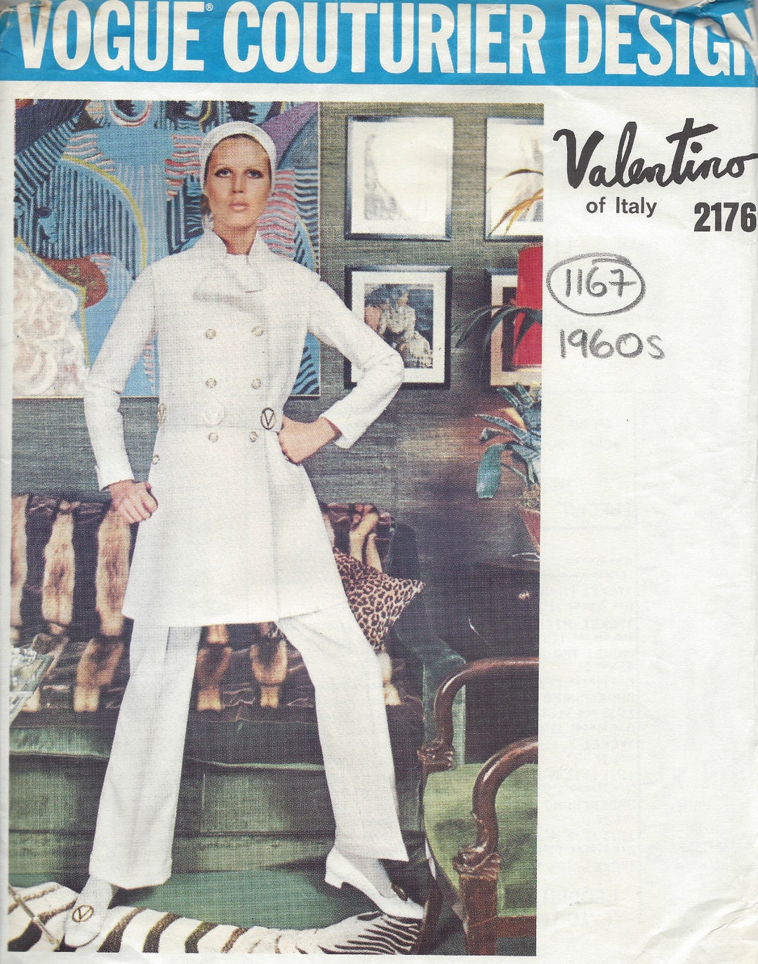 Patron De Robe Vogue Couture 1969 - Modèle B36 - Taille 1650 - Vintage Non Découpé - Neuf