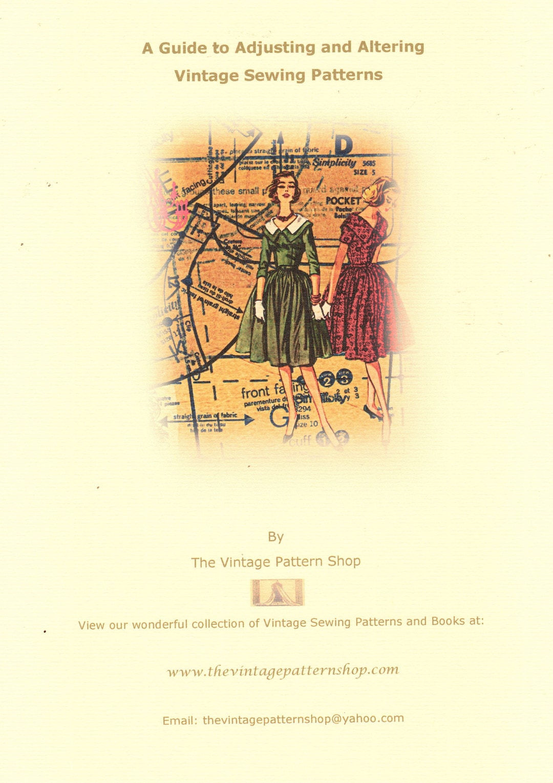 BOOKLET - 'A Guide to Adjusting and Altering Vintage Sewing Patterns ...