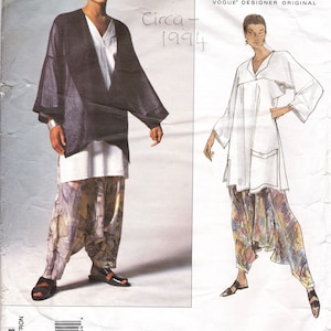 1994 Vintage VOGUE Sewing Pattern LARGE B38-40in Jacket Top Pants (2161) By Issey Miyake Vogue 1328