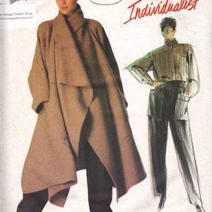 Wykrój krawiecki VOGUE Vintage z 1985 r., biust: 32 1/2 cala, płaszcz, koszula, spodnie (2212) autorstwa Issey Miyake, Vogue 1476