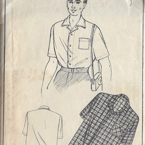 1940s Vintage Sewing Pattern MEN&#39;S SHIRT Size 40 (R642) By Style 157