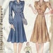 Patron De Couture Vintage Simplicity 3320 - Robe-jupe & Blouse Années 1940 - Taille B34 - Neuf Non Découpé