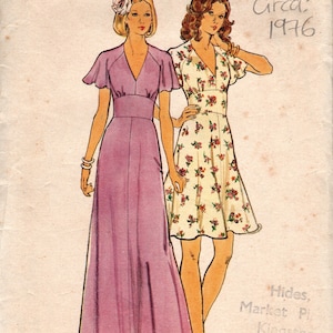 1976 Vintage Sewing Pattern B34″ Dress (1957) Butterick 3731