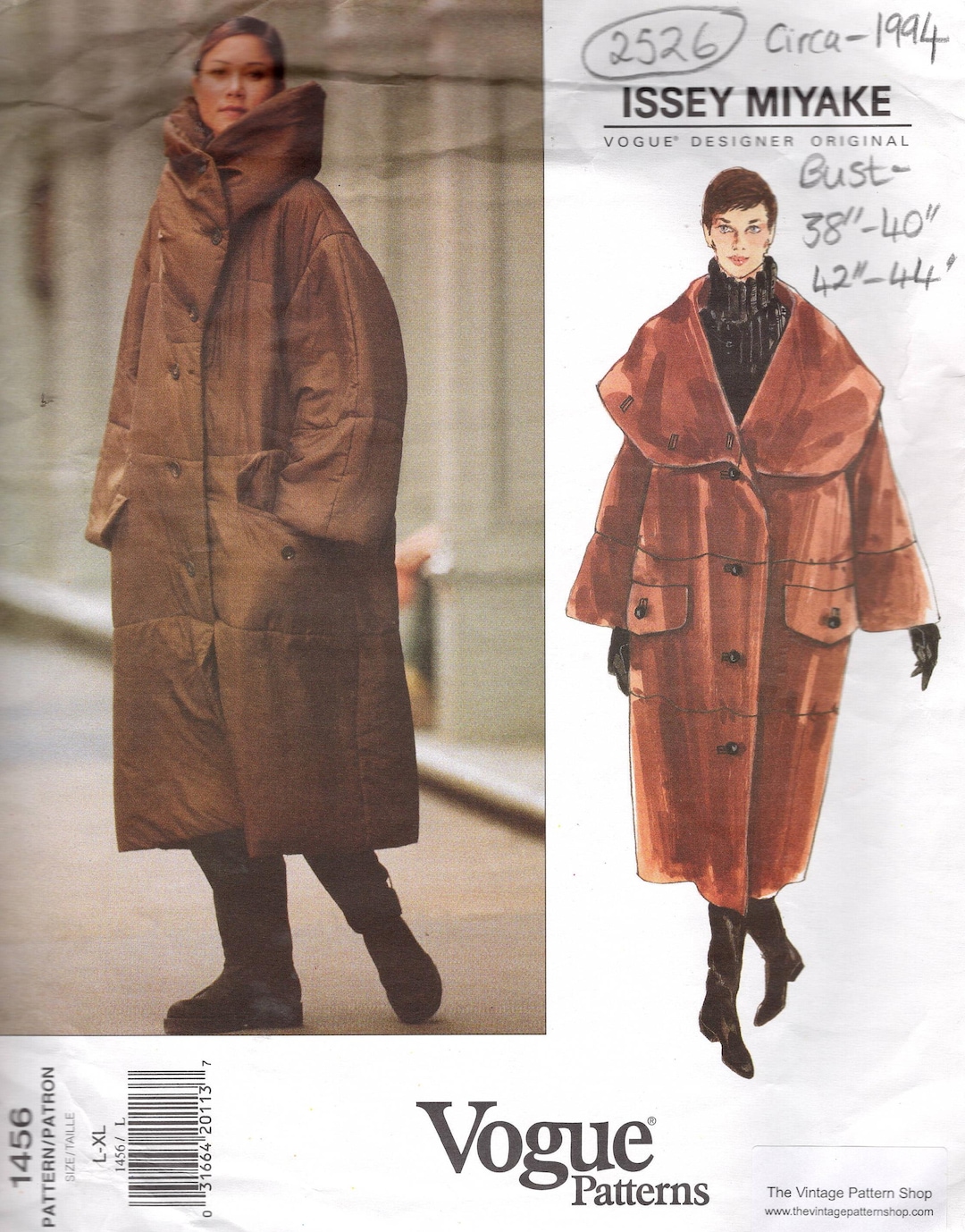 1994 Vintage VOGUE Sewing Pattern (L Bust 38-40in) ( XL Bust 42