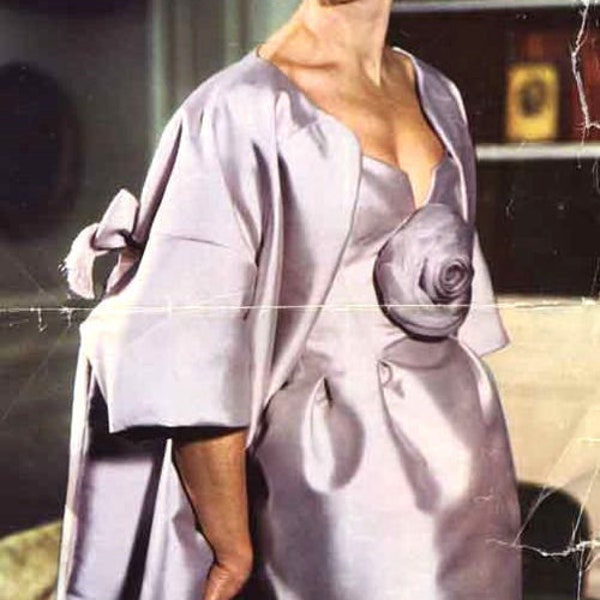 1961 Vintage VOGUE Sewing Pattern B38 Dress & Coat (1787RR) By Jeanne LANVIN-CASTILLO Vogue 1082
