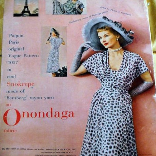 Patron De Robe & Veste Vogue Couture 1953 Par Paquin - Motif Vintage Non Découpé, échelle Complète