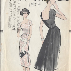 Patron De Couture VOGUE 1959 - Robe Et Manteau Une Pièce - Motif B36 - Planche Non Découpée