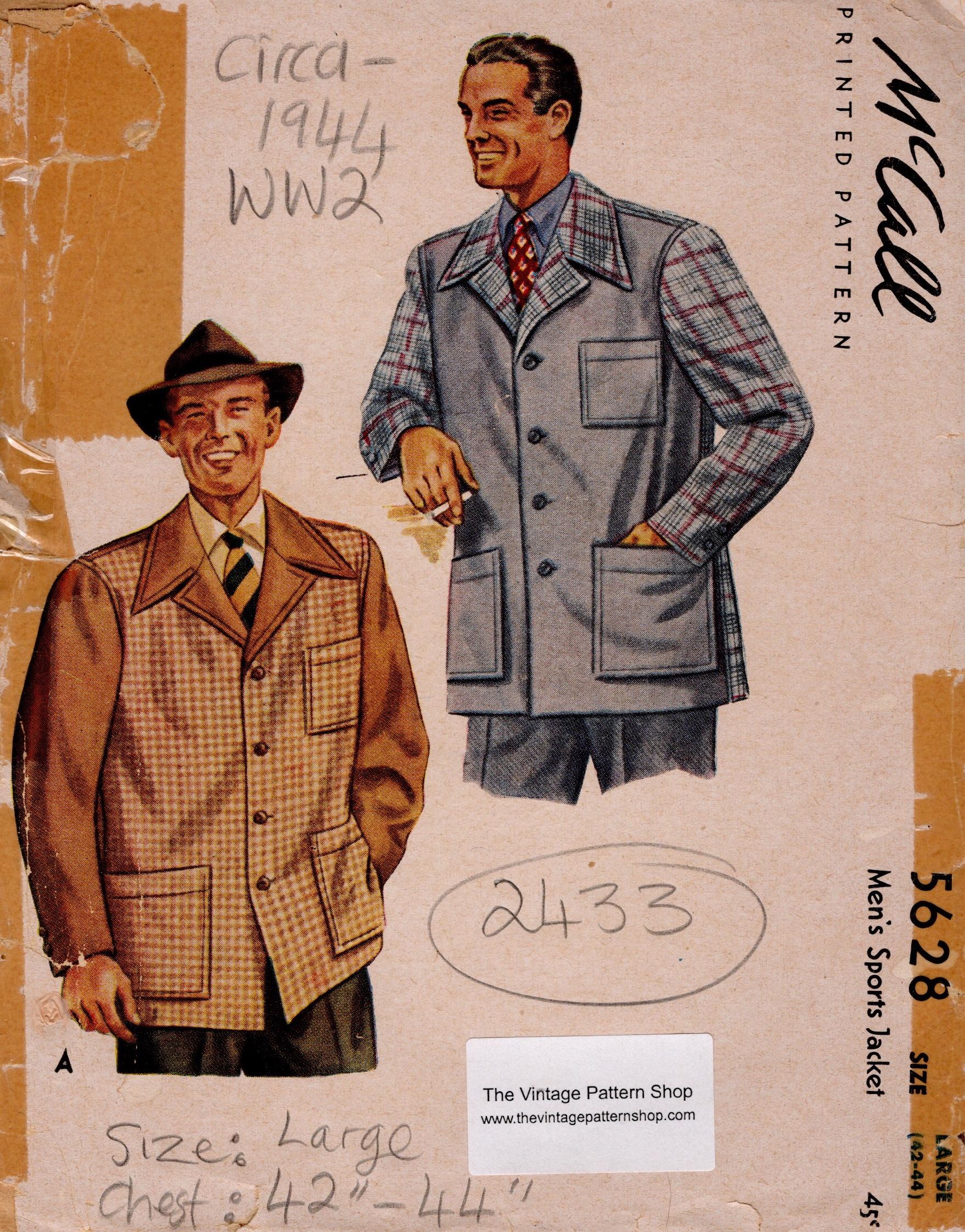 1940s Mens Sports Jacket - Etsy