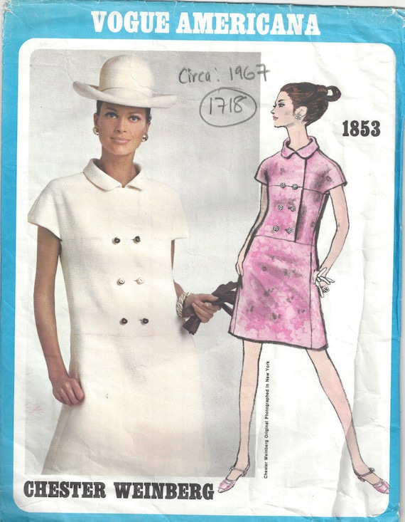 Patron veste et pantalon vintage Vogue 1966, Mercerie - Jaspe Couture