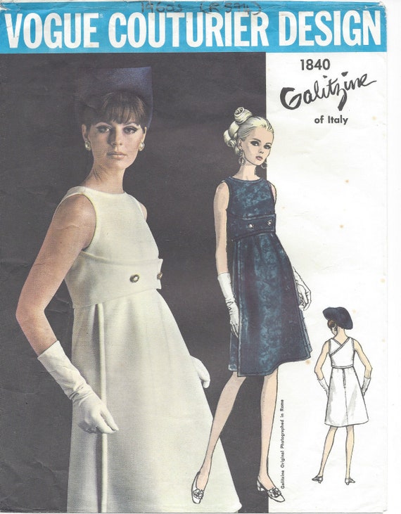 Patron De Robe De Mariée Vintage Vogue Couture Années 1960 - Modèle B36 Avec Train Et Veste, Neuf