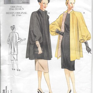 1946 Vintage VOGUE Sewing Pattern COAT B34&quot;-36&quot;-38&quot; (R399)  Vogue 2388