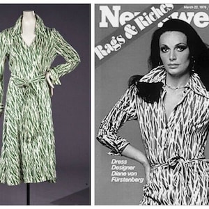 1976 vintage VOGUE Couture Modèle WRAP ROBE B36 1890 Diane Von Furstenberg Vogue 1549 image 3