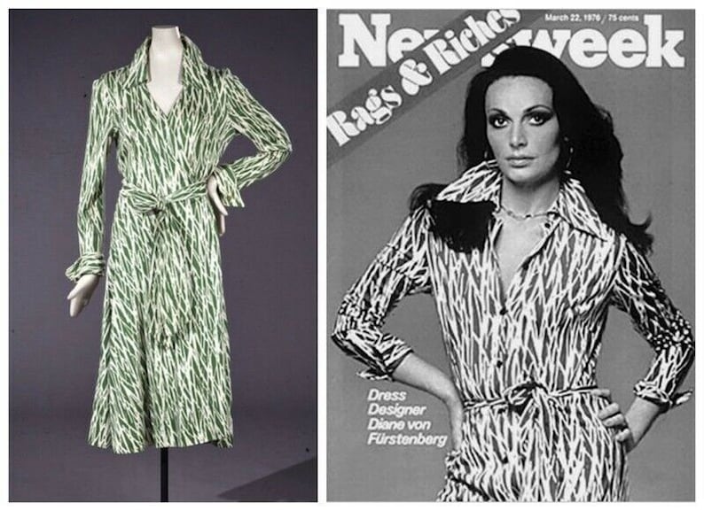 1976 vintage VOGUE Couture Modèle WRAP ROBE B36 1890 Diane Von Furstenberg Vogue 1549 image 3