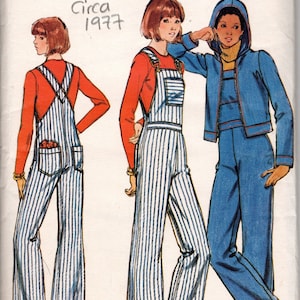 1977 Vintage Sewing Pattern Bust 34in Jacket & Overalls (2032)  Butterick 4596
