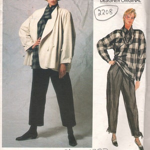 1983 Vintage VOGUE Sewing Pattern Bust: 32 1/2in Jacket Pants Top (2208) By Issey Miyake Vogue 1257