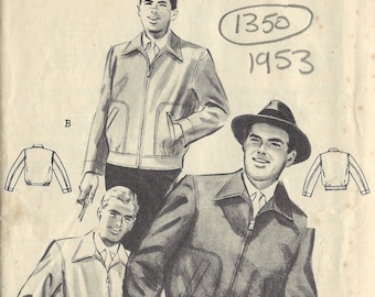 ジャケット・アウター Albrecht 1953 Vintage Sewing Pattern MEN'S Jacket C38