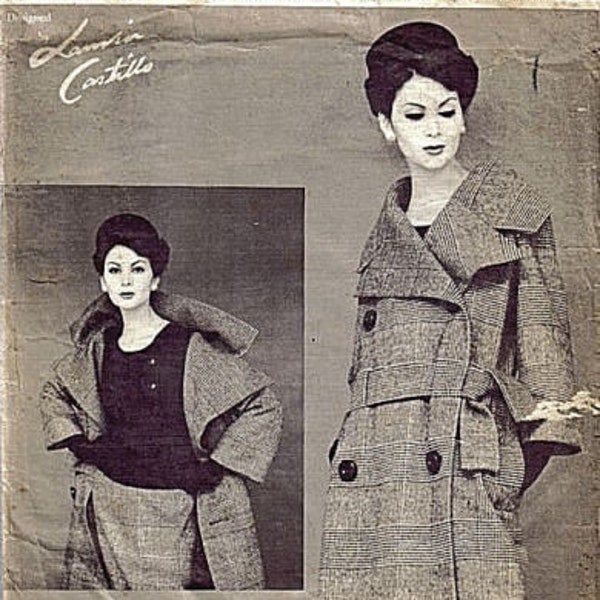 1960 Vintage VOGUE Sewing Pattern B36 Coat Skirt & Blouse (1837R) By Jeanne Lanvin-Castillo VOGUE 1478