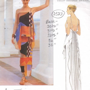 Vintage Issey Miyake VOGUE 2126 Schnittmuster 1998, Designer-Kleid - (Brustumfang - (30 1/2") (31 1/2"-32 1/2") (34"-36") (2523)