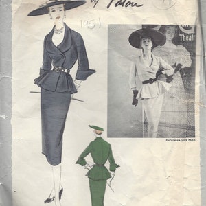 1951 Vintage VOGUE Schnittmuster B30in DRESS (1428) Von Vogue 603