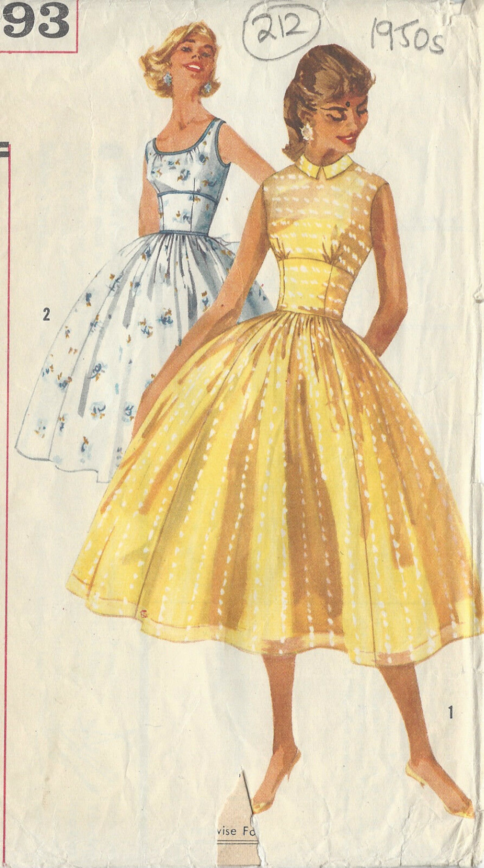 Patron De Couture Vintage Simplicity 2404 - Robe De Soirée Et étole Années 1950 - Taille B36 - Neuf