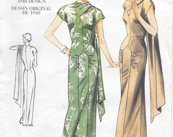 1948 Vintage VOGUE Sewing Pattern DRESS B34"-36"-38" (R390)   Vogue 2494