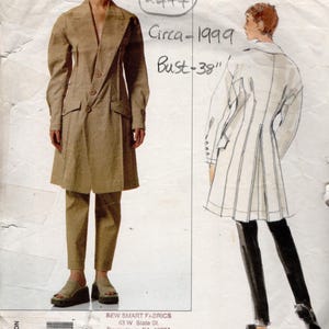 1999 Vintage VOGUE Symönster Byst: 38 tum Jacka & Byxor (2477) Av Issey Miyake Vogue 2292