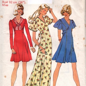 Vintage naaipatroon 1974 B36″ JURK (1931) van Simplicity 6652