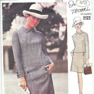 Patron De Couture Vogue B36 Vintage 1969 - Robe Par Jo Mattli De Londres