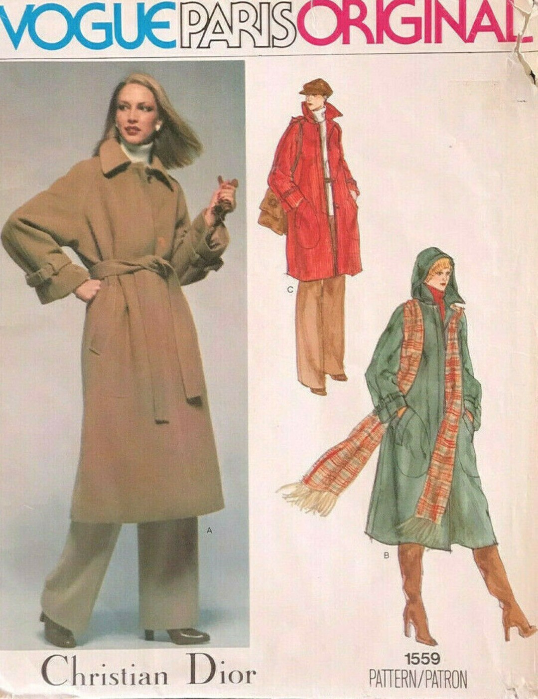 け*た様 80svintage dior super long coat gau Vintage 1980 Christian Dior Wool Rain Coat Belted Trench