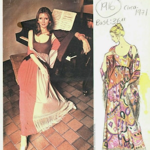 Robe Soirée Vintage Vogue 1971 Motif B32 Fabiani Italie - Patron Non Découpé Neuf