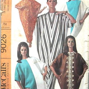 1967 Vintage Sewing Pattern B30-to-38ins CAFTAN 1328 By McCalls 9026 image 1