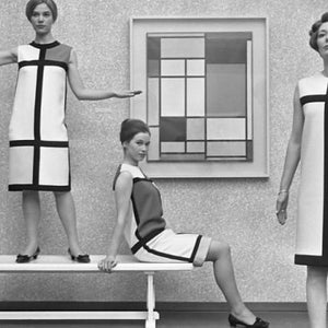 1966 Vintage VOGUE Sewing Pattern B31.5-38 Mondrian DRESS (1667) By Yves Saint Laurent Vogue V1557 & Vogue V9048