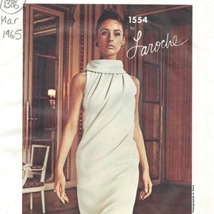 1965 Vintage VOGUE Schnittmuster B36″ DRESS (1386) von Guy Laroche Vogue 1554