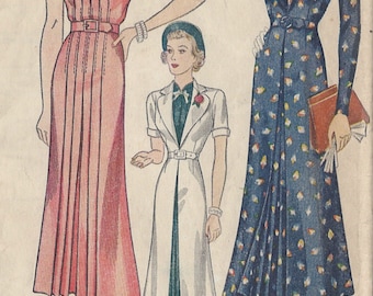 Patron Couture Vintage 1939 - Robe Taille B34 - Simplicity