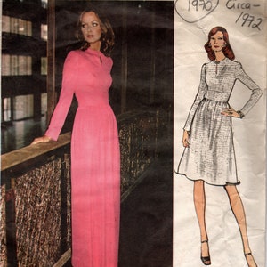 1972 Vintage VOGUE Sewing Pattern B34″ DRESS (1970) By Pucci Vogue 2788