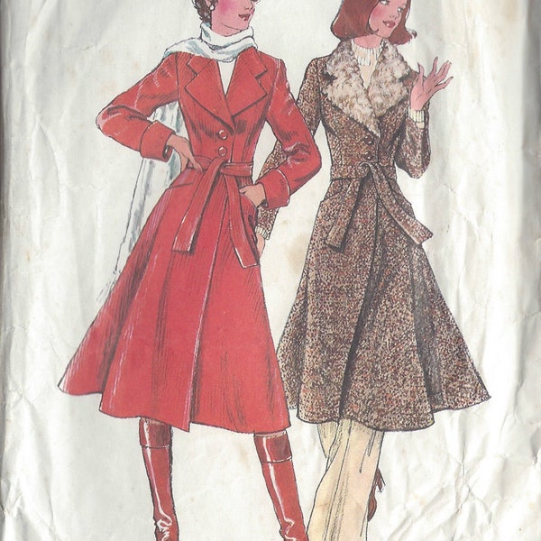 1975 Vintage Sewing Pattern B36in COAT (R743) By Style 1279