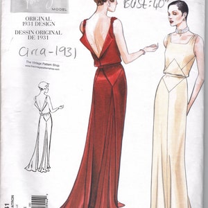 1931 Vintage VOGUE Sewing Pattern B40in DRESS (2171) Vogue 2241