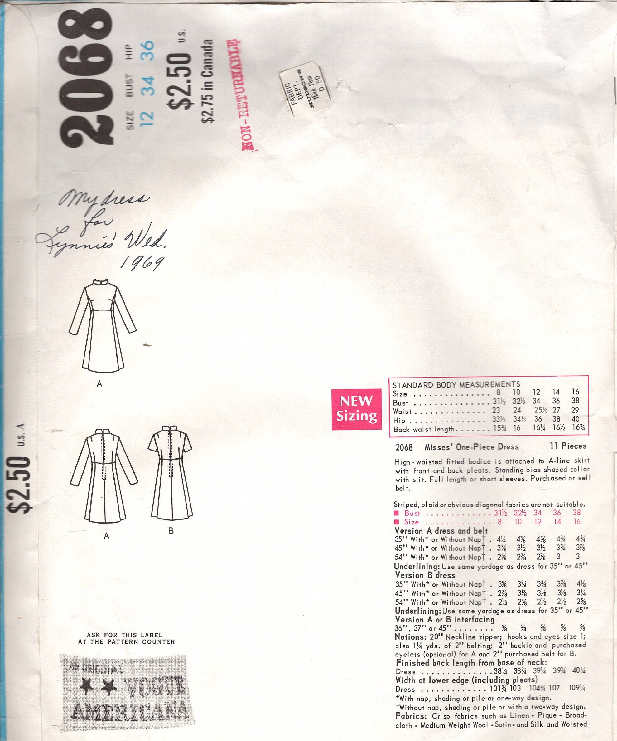 Manteau Vintage Années 60 - Vogue By Pierre Cardin - Taille B36 - Neuf Jamais Porté