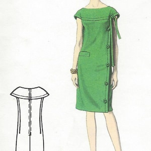1960s Vintage VOGUE Sewing Pattern B34 DRESS (1057)   By Pierre Cardin Vogue 1508