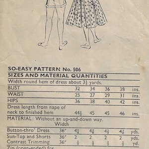 Ensemble Vintage Années 1950 : Chemisier Haut Et Jupe Circulaire - Taille B36 W30 - Neuf Non Découpé