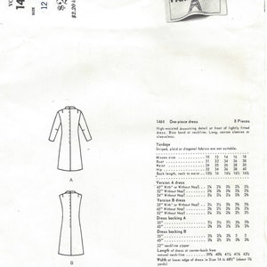 1960s Vintage VOGUE Sewing Pattern B32 DRESS (1420) by Jacques Griffe ...