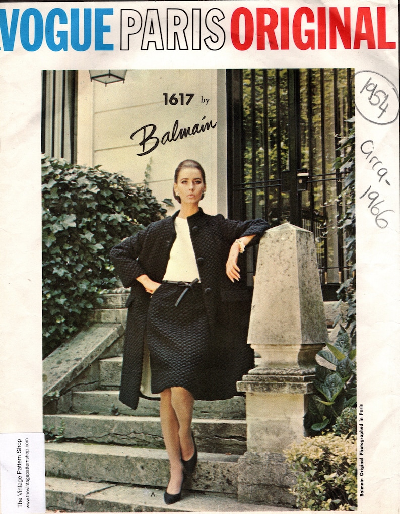 Patron De Couture Vogue Années 60 - Veste & Robe Fabiani Of Italy, Taille B32, Neuf