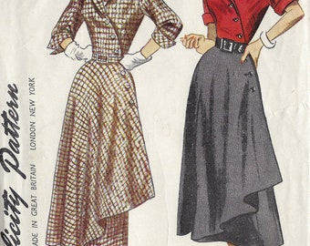 1949 Vintage Sewing Pattern B34 DRESS (1240)    Simplicity 2974