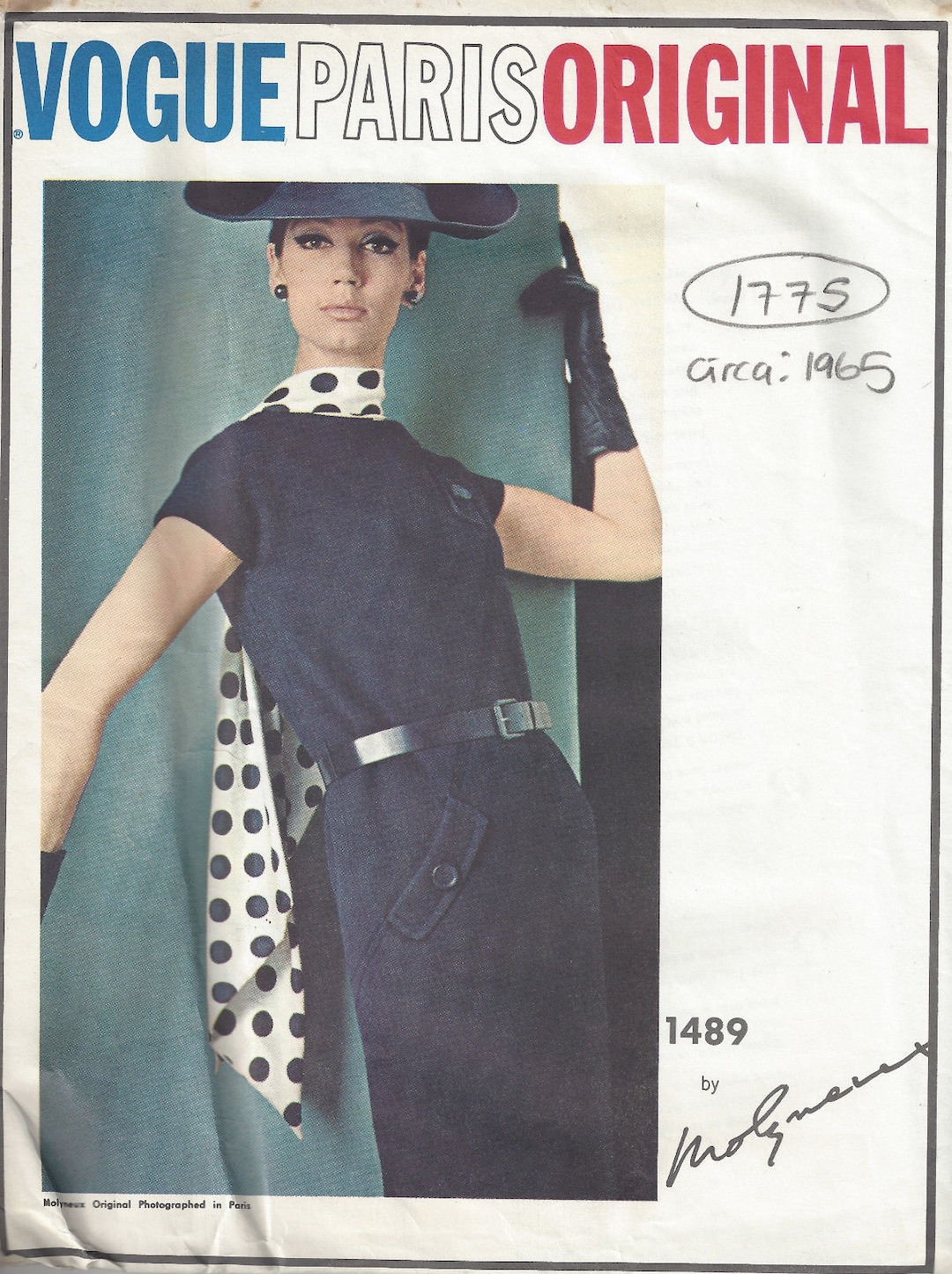 Patron De Tricot Vintage Vogue - 1965 - Motif V19 - Neuf
