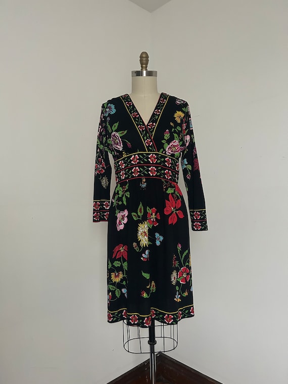 1960s Pucciesque Pucci Style Maurice Floral Jerse… - image 1