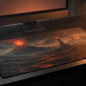 Mordor & Mount Doom | Lord of the Rings Inspired Desk Mat