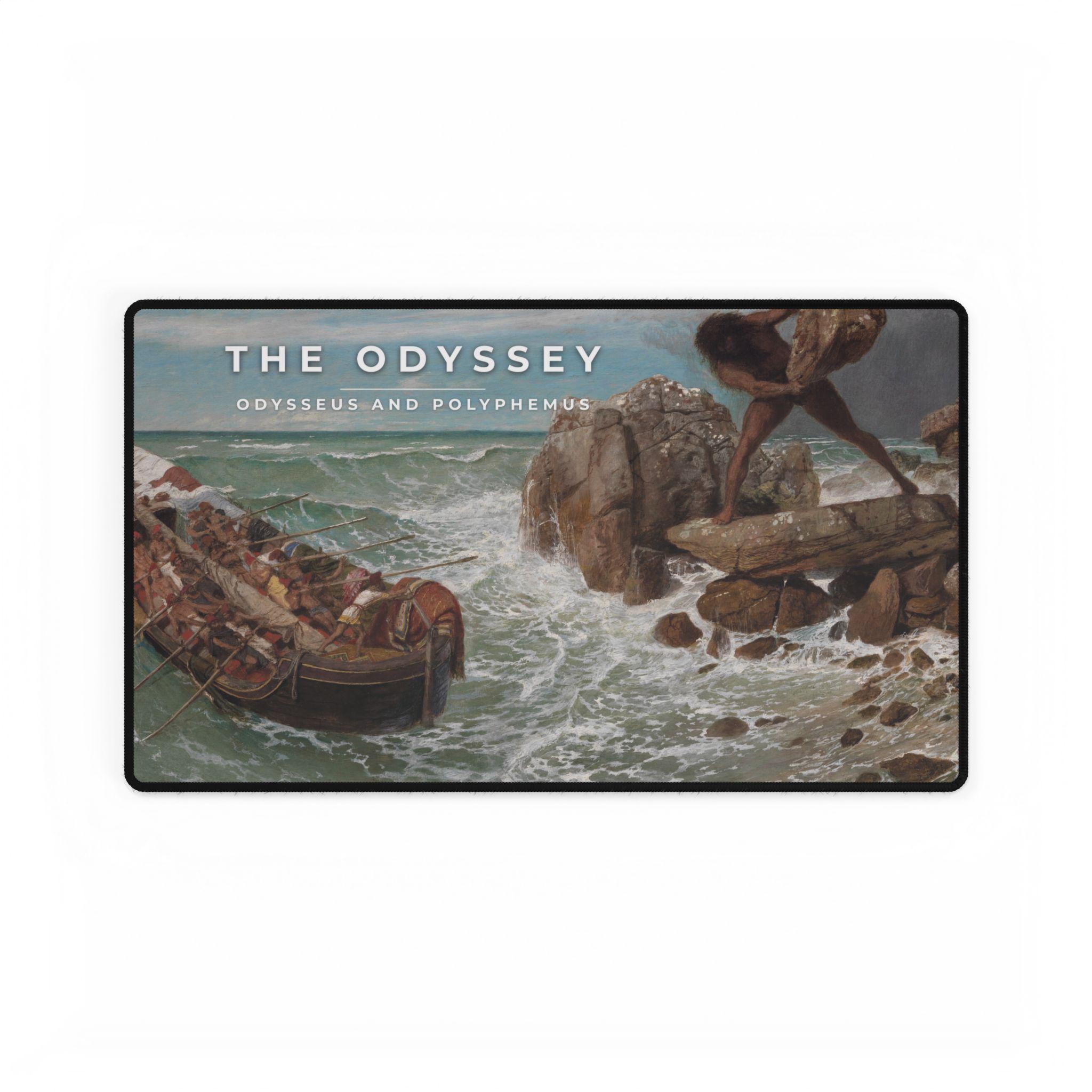 Odysseus and Polyphemus | the Odyssey Fine Art Desk Mat | Classical ...